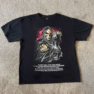Teddy Fresh Grim Reaper black unisex t-shirt - Size XL